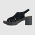 Sandalias con tacón de esparto Shirly (Negro)
