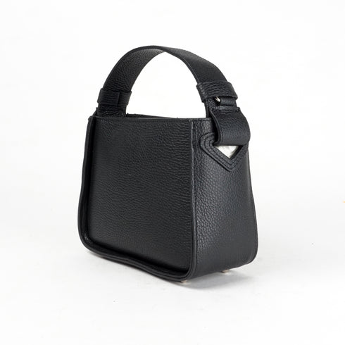 Bolso de mano de piel para mujer Pandorín negro