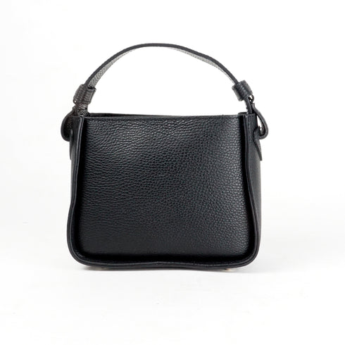 Bolso de mano de piel para mujer Pandorín negro