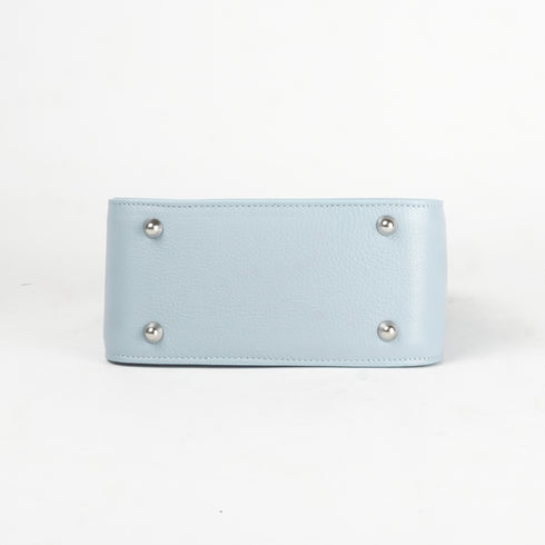 Bolso de mano de piel para mujer Pandorín celeste