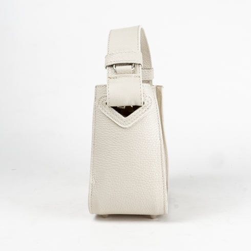 Bolso de mano de piel para mujer Pandorín beige