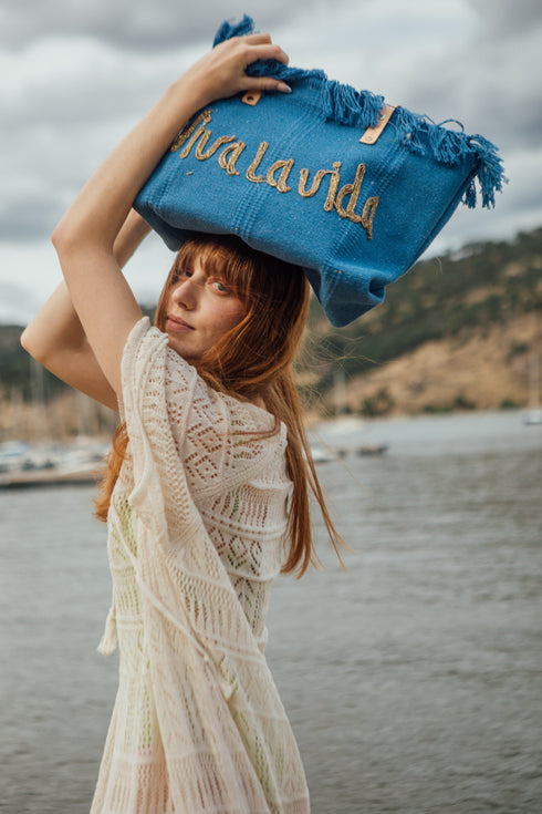 Bolso de playa de lino Hola Tammy