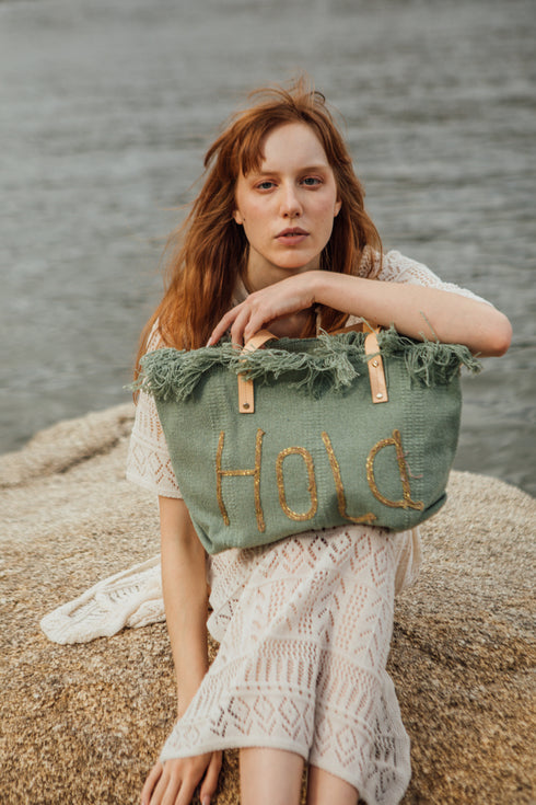 Bolso de playa de lino Gracias Tammy