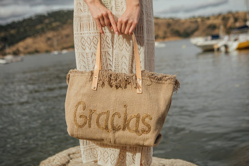Bolso de playa de lino Gracias Tammy