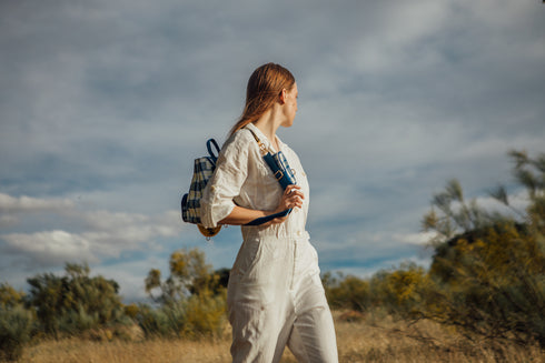 Mochila trenzada para mujer Tesia Azul