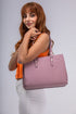 Bolso shopper tote de piel rosa Hayley