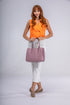 Bolso shopper tote de piel rosa Hayley