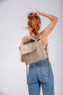 Mochila de piel para mujer khaki Bora