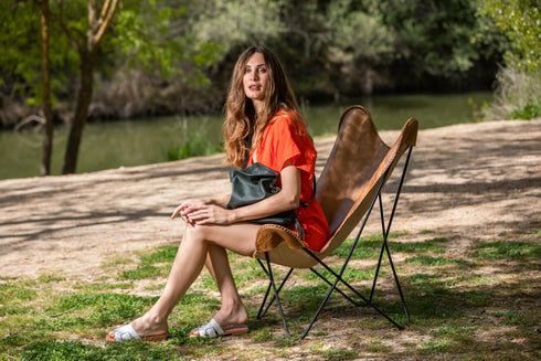 Sandalias planas de mujer piel Samantha (Blanca)