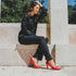 Zapatos de tacón 6.5cm de piel rojo Tania