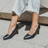 Zapatos de tacón 8cm de piel negro Tania