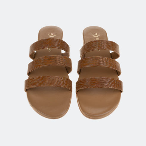 Sandalia romano de piel Dafnis Cuero