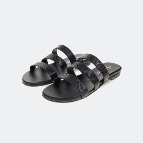 Sandalia romano de piel Dafnis Negro