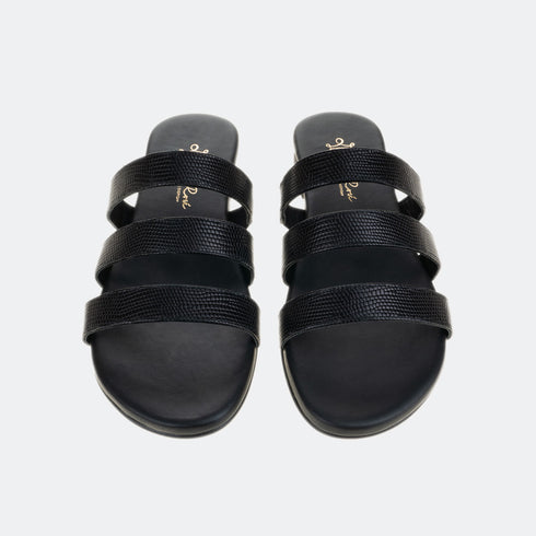 Sandalia romano de piel Dafnis Negro