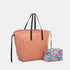 Bolso tote de rafia grande mujer con neceser interior reversible Paz
