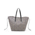 Bolso tote de rafia grande mujer con neceser interior reversible Paz