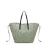 Bolso tote de rafia grande mujer con neceser interior reversible Paz