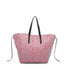 Bolso tote de rafia grande mujer con neceser interior reversible Paz
