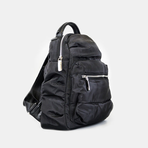 Mochila acolchada de nylon negro Alice