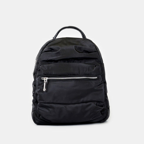 Mochila acolchada de nylon negro Alice