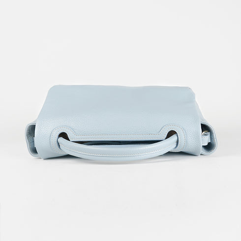 Mochila de piel para mujer celeste Bora