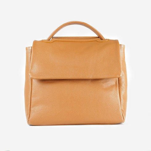 Mochila de piel para mujer marrón Bora