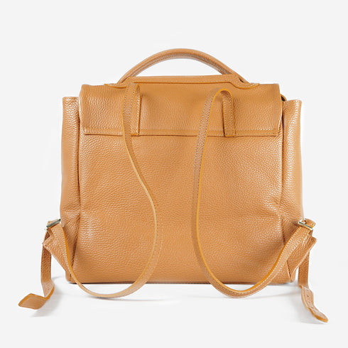 Mochila de piel para mujer marrón Bora