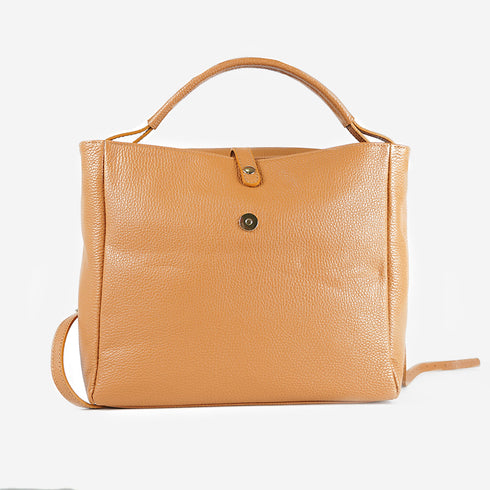 Mochila de piel para mujer marrón Bora