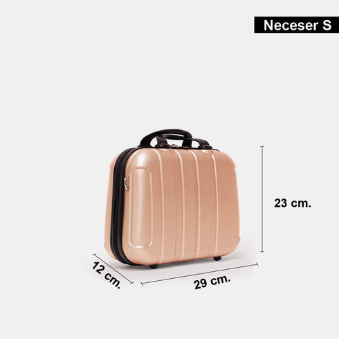 Neceser de viaje tamaño S rosa dorado Kike