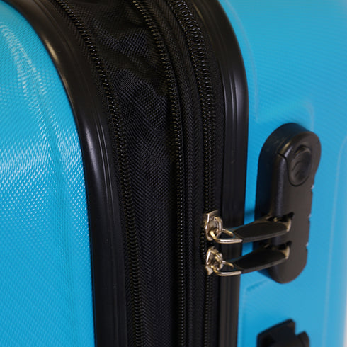 Maleta de viaje grande extensible L-77cm-23kg-116L de ABS Kike turquesa