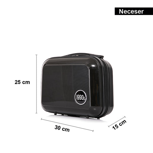 Neceser de viaje 25cm de polipropileno negro Steven