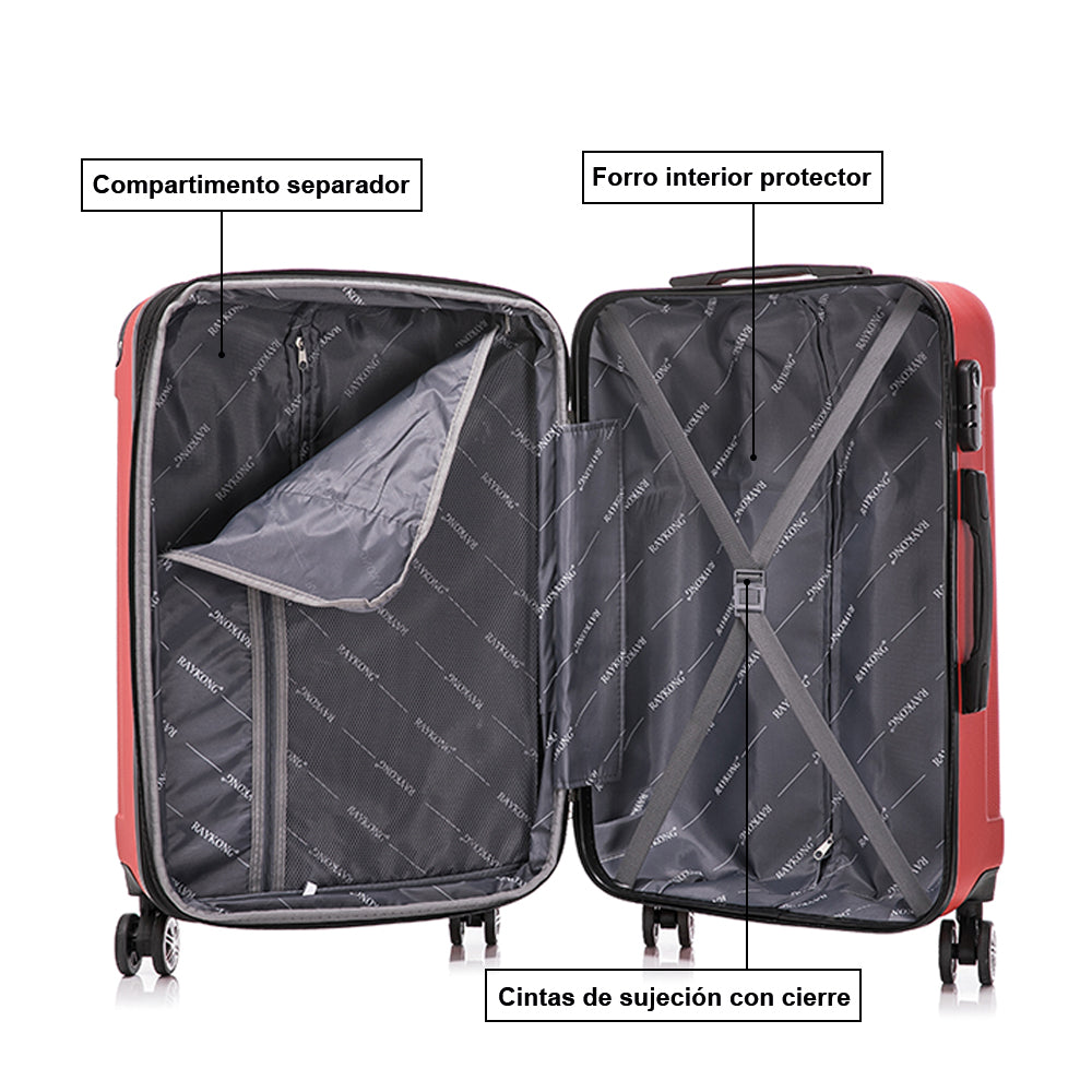 Bolsa de cabina Ryanair 40x20x25 cm 10kg equipaje de mano Vueling de tela  impermeable Jacky - Rojo