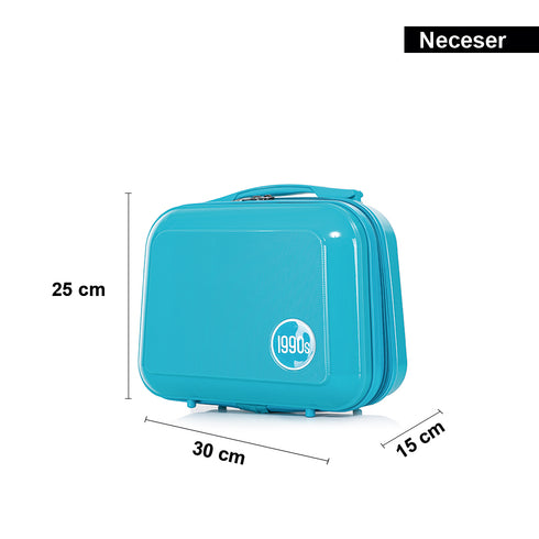 Neceser de viaje 25cm de polipropileno turquesa Steven