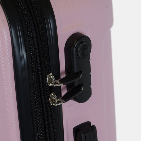 Maleta de viaje extensible XS-51cm-10kg / S-55cm-15kg de ABS Kike Rosa Claro