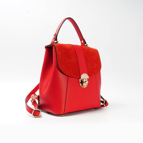 Mochila-de-Piel-roja-de-mujer-Sarah