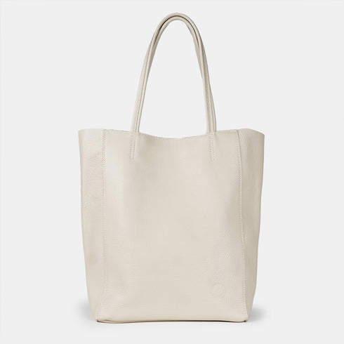 Bolso shopper para mujer de piel para personalizar beige Amy