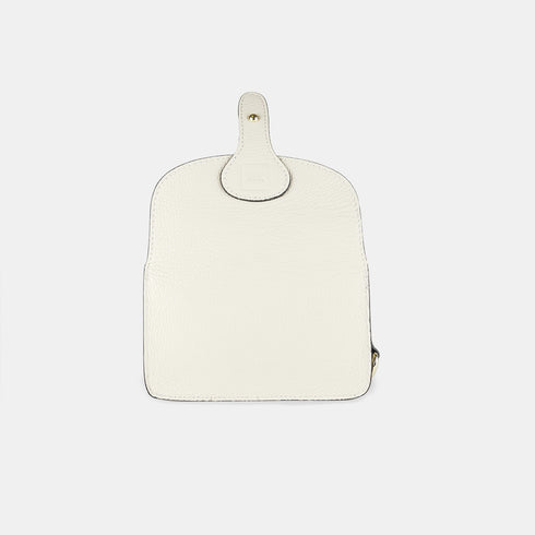 Bolso de bandolera porta móvil de piel Pili beige