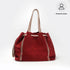 Bolso de piel de serraje para mujer estilo shopper rojo Agatha