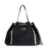Bolso de piel de serraje para mujer estilo shopper negro Agatha