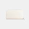 Cartera largo de piel Celia beige