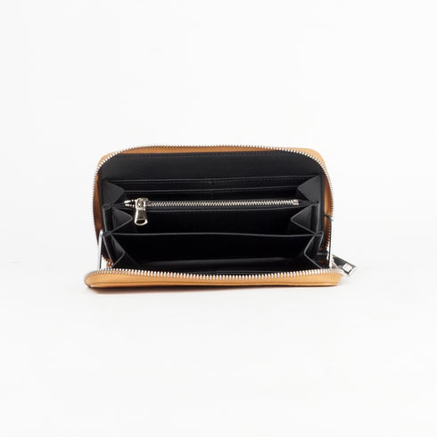 Cartera largo de piel Celia marron