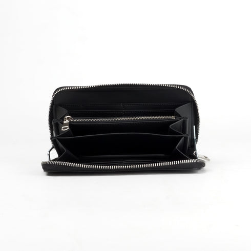 Cartera largo de piel Celia negro