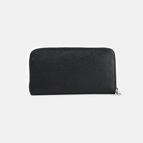 Cartera largo de piel Celia negro