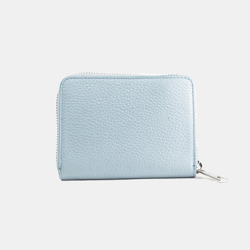 Monedero de piel Cercy celeste