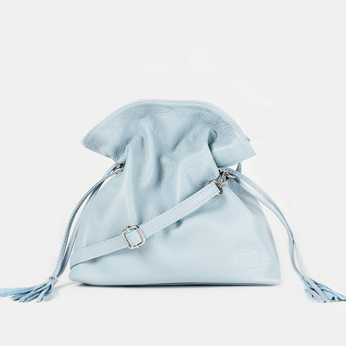 Bolso de bandolera de piel para mujer Acacias Azul Celeste