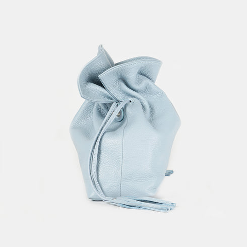 Bolso de bandolera de piel para mujer Acacias Azul Celeste