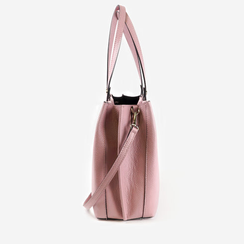 Bolso shopper tote de piel rosa Hayley