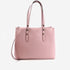 Bolso shopper tote de piel rosa Hayley