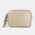 Bolso de Piel bandolera cuadrado khaki con pompón de mujer Cristin