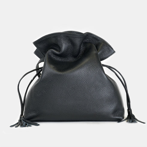 Bolso de bandolera de piel para mujer Acacias Negro